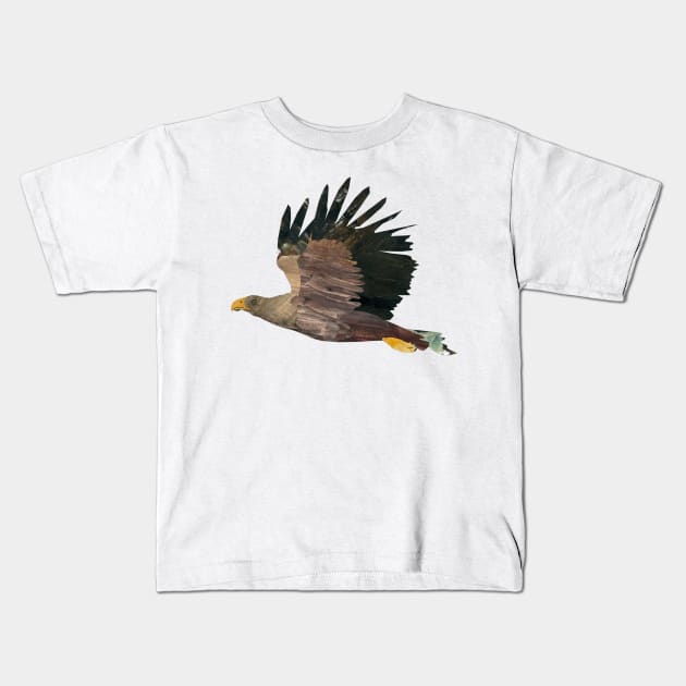 Eagle flying Kids T-Shirt by Babban Gaelg